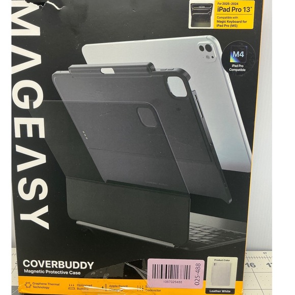 MAGEASY Other - MAGEASY CoverBuddy iPad Pro 13 M4 2024 Case Magic Keyboard Compatible White